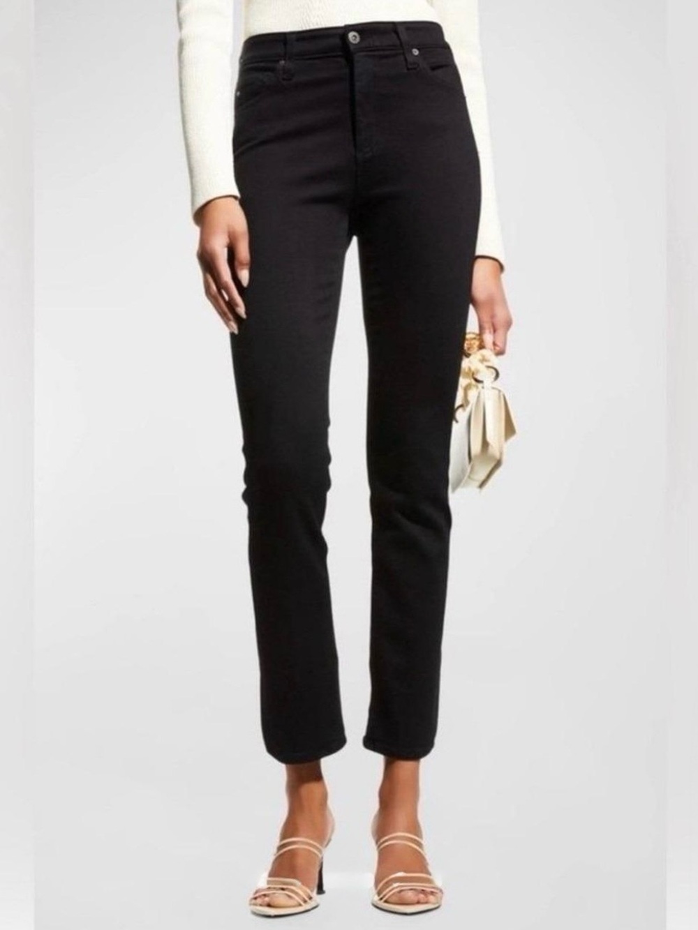 AG Adriano Goldschmied The Isabelle high-rise straight crop jeans ~ NWOT